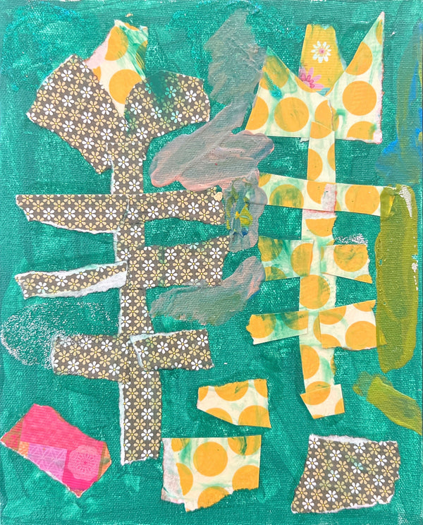 Tulip In Green Print