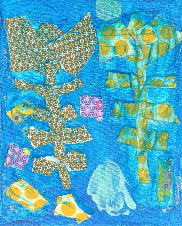 Tulip In Blue Print