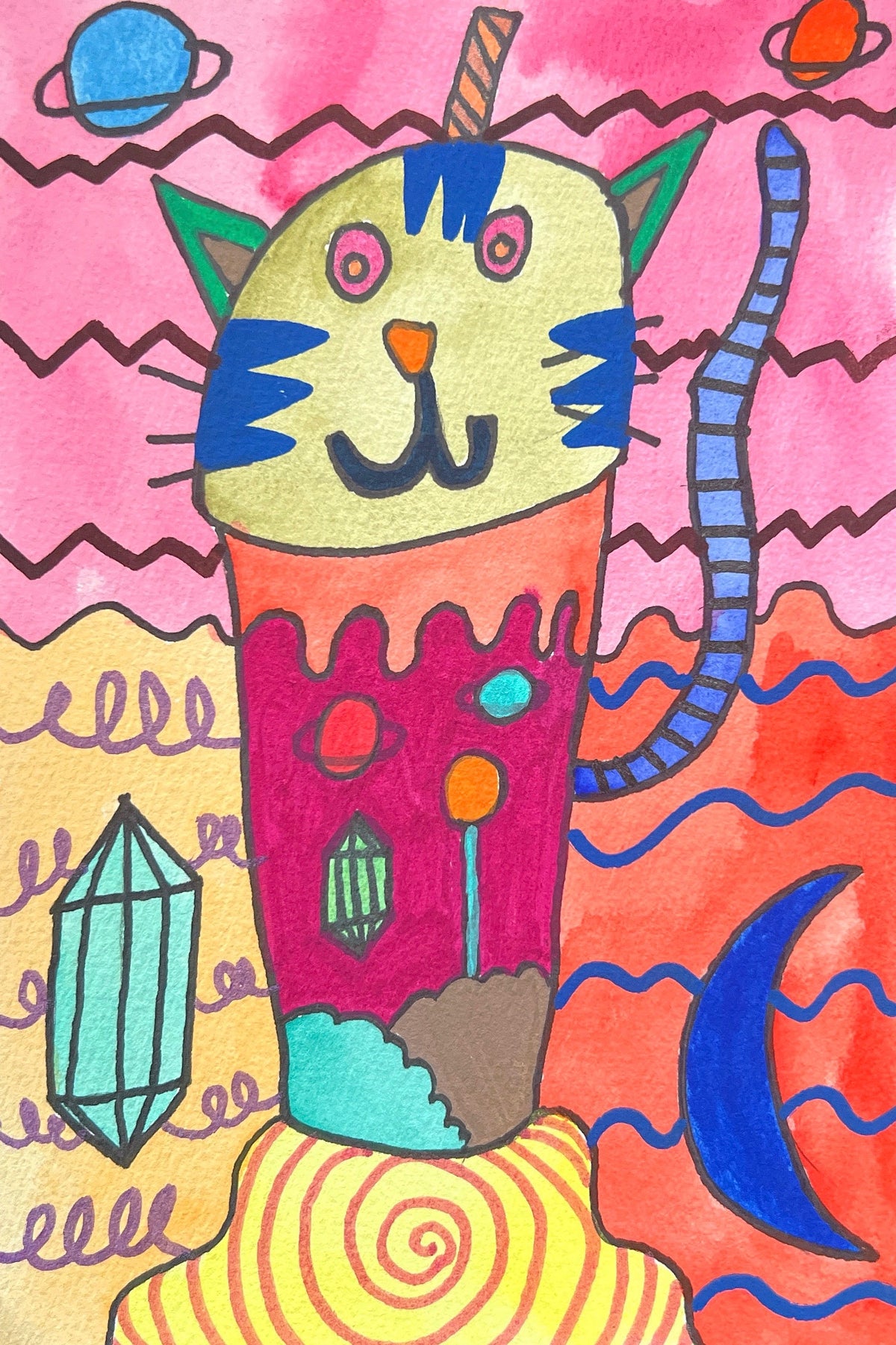 Cat Tea Print